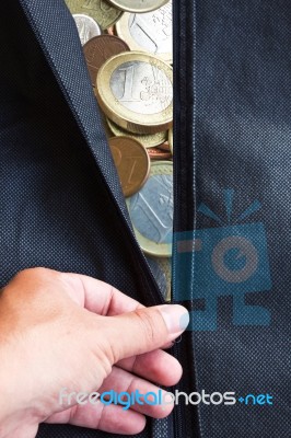 Bag Of Money Stock Photo