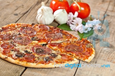 Baked Pizza Stock Photo