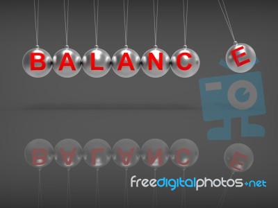 Balance Spheres Showing Balanced Life Stock Image