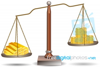 Balance With Coins Stock Image