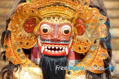 Bali Mask During A Classic National Balinese Stock Photo