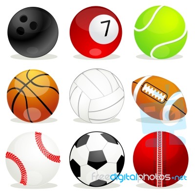 Ball Icons Stock Image