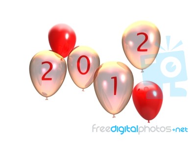 Balloons With 2012 Stock Image