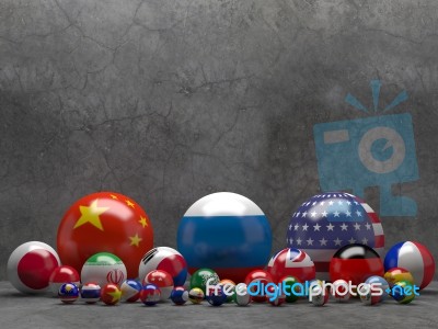 Balls Country Flags Stock Image