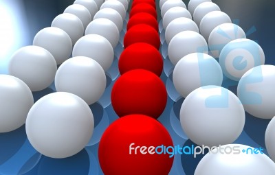 Balls Red In Prospettiva Stock Image