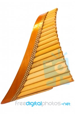 Bamboo Pan Flute Stock Photo