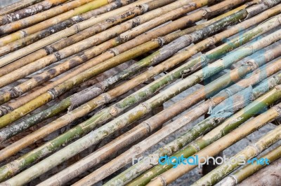 Bamboo Table Stock Photo