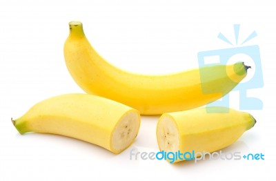 Banana Isolated On White Background Stock Photo
