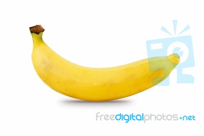 Banana Isolated Over White Background Stock Photo