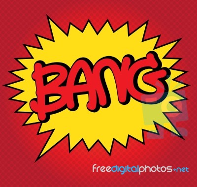 Bang Text Comic Stock Image