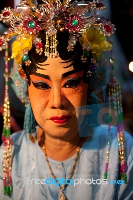 Bangkok Thailand - Feb1- Close Up Face Of Unidentified Woman Mak… Stock Photo