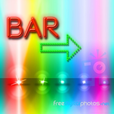 Bar Spotlight Shows Traditional Pub And Beam Stock Image