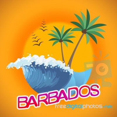 Barbados Vacation Indicates Caribbean Holiday And Vacations Stock Image