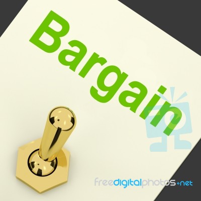 Bargain Switch Shows Discount Promotion Or Markdown Stock Image