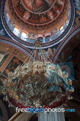 Basilica Agios Minas Stock Photo