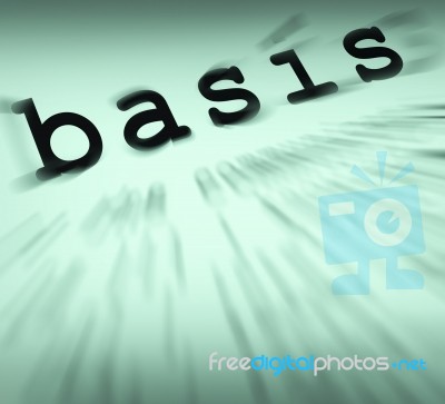 Basis Definition Displays Principles And Essential Ideas Stock Image