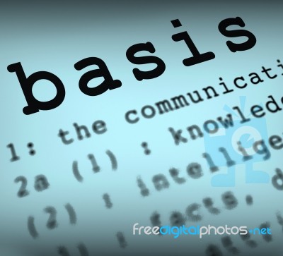Basis Definition Means Principles And Essential Ideas Stock Image