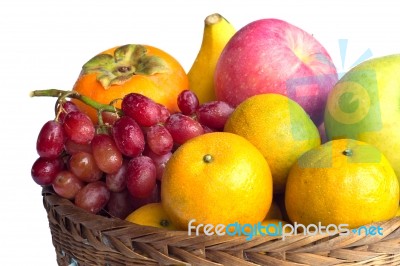 Basket Of Fruits Stock Photo Basket Of Fruits Stock Photo