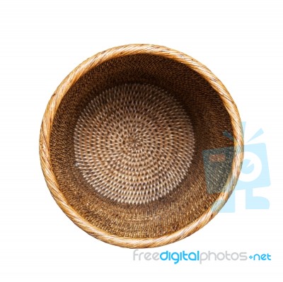 Basket, Weave Pattern Top View Stock Photo