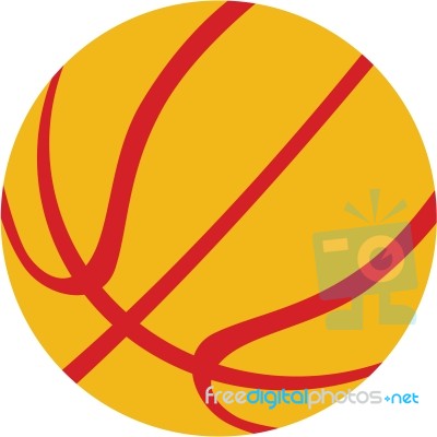 Basketball Ball Isolated Retro Stock Image