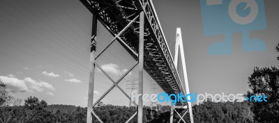 Batman Bridge By The Tamar River Near Sidmouth Stock Photo Batman Bridge By The Tamar River Near Sidmouth Stock Photo