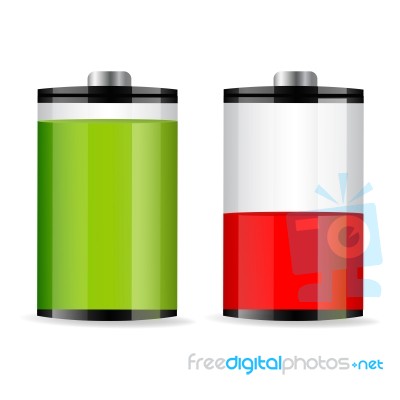 Battery Levels Stock Image