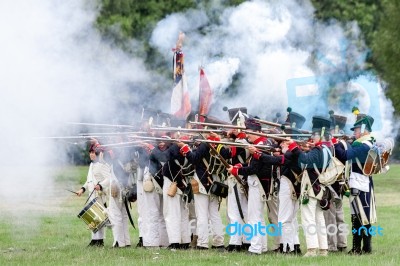 Battle Hardy French Troops Stock Photo