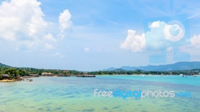 Beach And Sea At Koh Samui Island Stock Photo