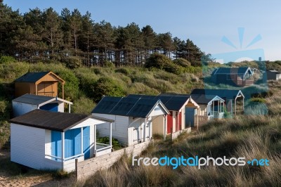 Beach Huts At Hunstanton Norfolk Stock Photo
