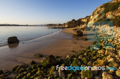 Beaches Near Ferragudo, Portugal Stock Photo