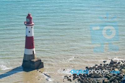 Beachey Head, Sussex/uk - July 23 : View Of The Lighthouse At Be… Stock Photo