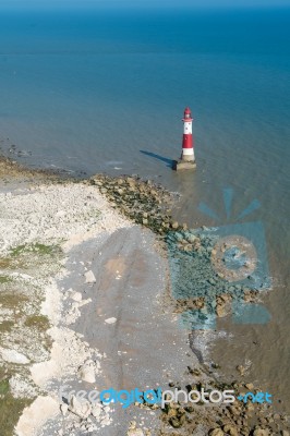 Beachey Head, Sussex/uk - July 23 : View Of The Lighthouse At Be… Stock Photo