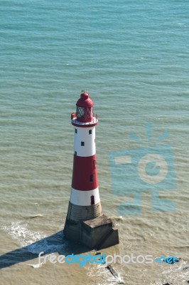 Beachey Head, Sussex/uk - July 23 : View Of The Lighthouse At Be… Stock Photo