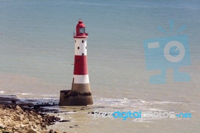Beachey Head, Sussex/uk - May 11 : The Lighthouse At Beachey Hea… Stock Photo