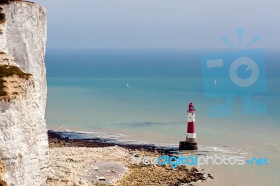 Beachey Head, Sussex/uk - May 11 : The Lighthouse At Beachey Hea… Stock Photo