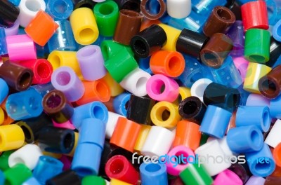 
Beads Of Various Colors, Beautiful Stock Photo
