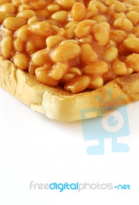 Beans On Toast Stock Photo