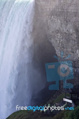 Beautiful Background With Amazing Niagara Waterfall And Viewpoints Stock Photo