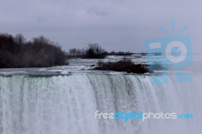 Beautiful Background With The Niagara Waterfall Stock Photo