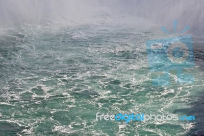 Beautiful Background With The Water Near Amazing Niagara Falls Stock Photo