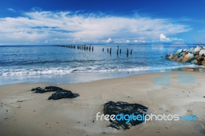 Beautiful Beach At Bridport, Tasmania, Australia Stock Photo Beautiful Beach At Bridport, Tasmania, Australia Stock Photo