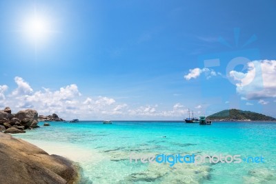 Beautiful Beach At Koh Miang In Mu Koh Similan, Thailand Stock Photo