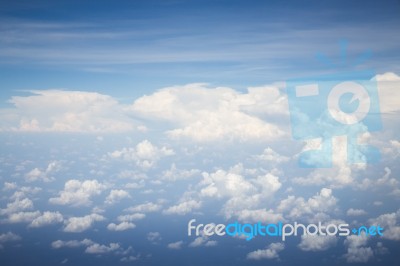 Beautiful Blue Sky With White Cloud Stock Photo