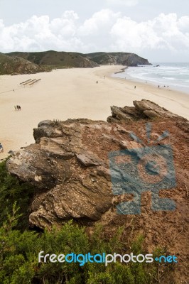 Beautiful Coastline Of Sagres Stock Photo