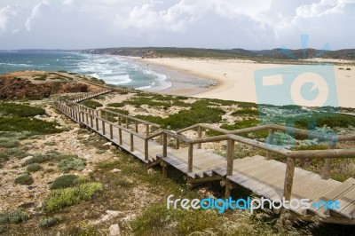 Beautiful Coastline Of Sagres Stock Photo
