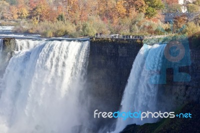 Beautiful Image With Amazing Powerful Niagara Waterfall Stock Photo