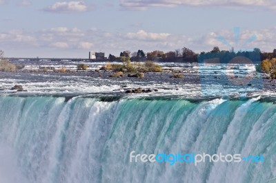 Beautiful Image With Amazing Powerful Niagara Waterfall Stock Photo