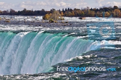 Beautiful Image With Amazing Powerful Niagara Waterfall Stock Photo