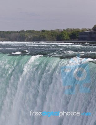 Beautiful Isolated Photo Of The Amazing Niagara Falls Stock Photo