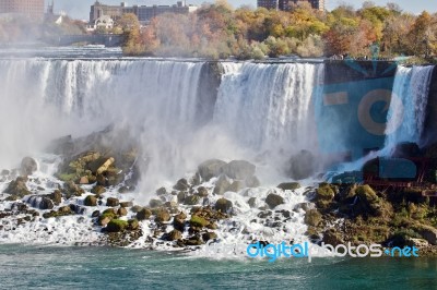Beautiful Isolated Photo With Amazing Niagara Waterfall Us Side Stock Photo